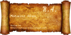 Mataisz Alex névjegykártya